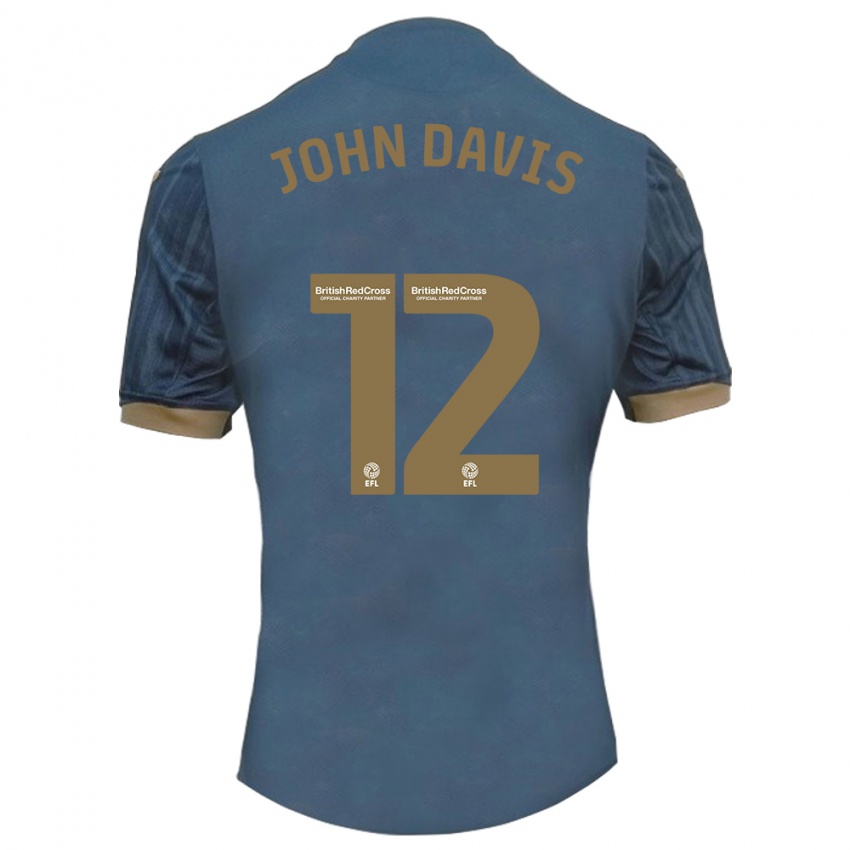 Criança Camisola Stacey John-Davis #12 Azul-Petróleo Escuro Alternativa 2023/24 Camisa Brasil