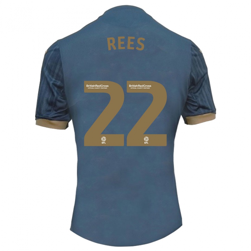 Criança Camisola Nia Rees #22 Azul-Petróleo Escuro Alternativa 2023/24 Camisa Brasil