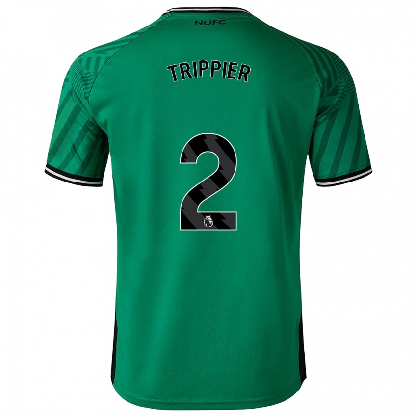 Criança Camisola Kieran Trippier #2 Verde Alternativa 2023/24 Camisa Brasil