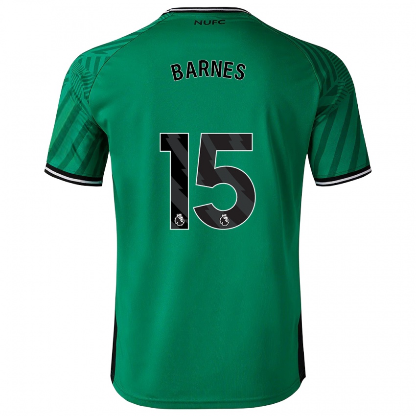 Criança Camisola Harvey Barnes #15 Verde Alternativa 2023/24 Camisa Brasil