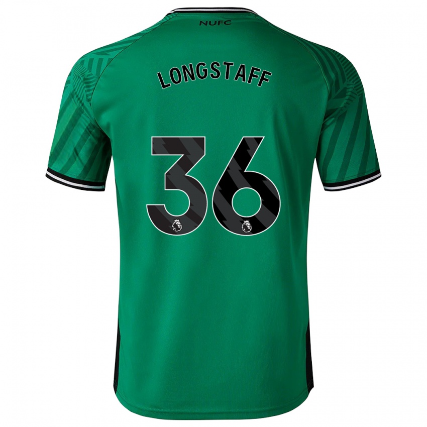 Criança Camisola Sean Longstaff #36 Verde Alternativa 2023/24 Camisa Brasil