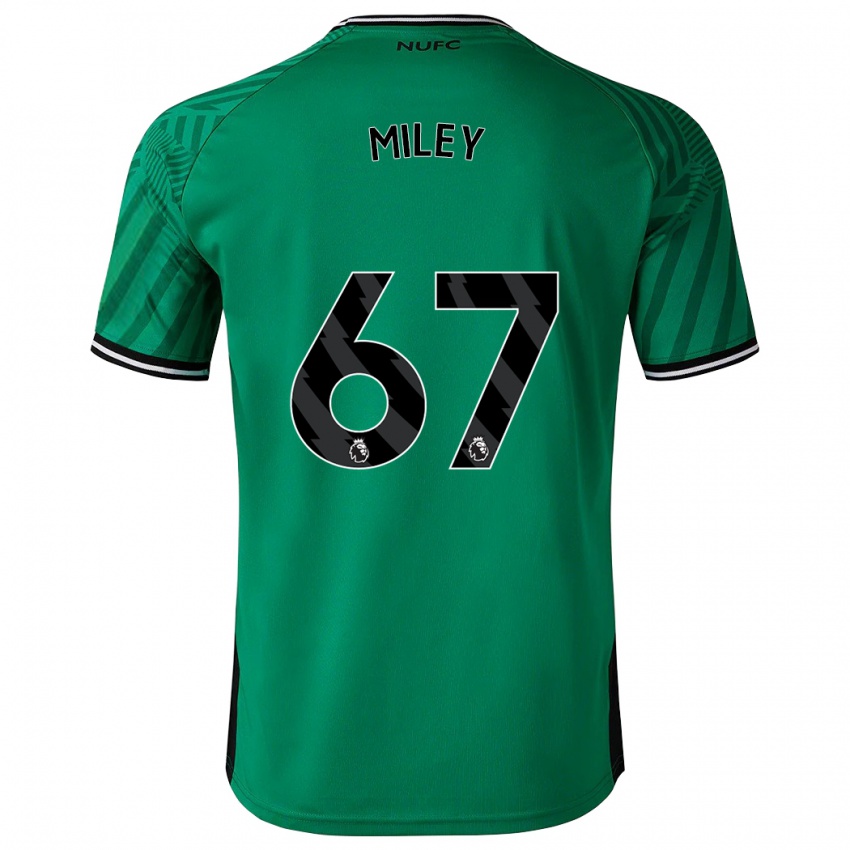 Criança Camisola Lewis Miley #67 Verde Alternativa 2023/24 Camisa Brasil