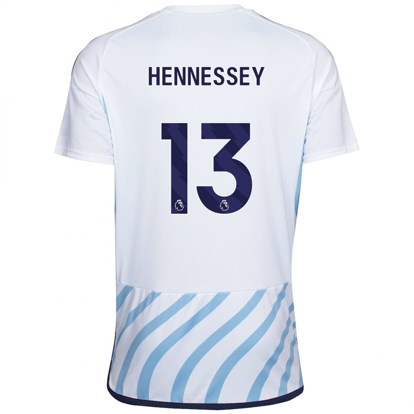 Criança Camisola Wayne Hennessey #13 Branco Azul Alternativa 2023/24 Camisa Brasil