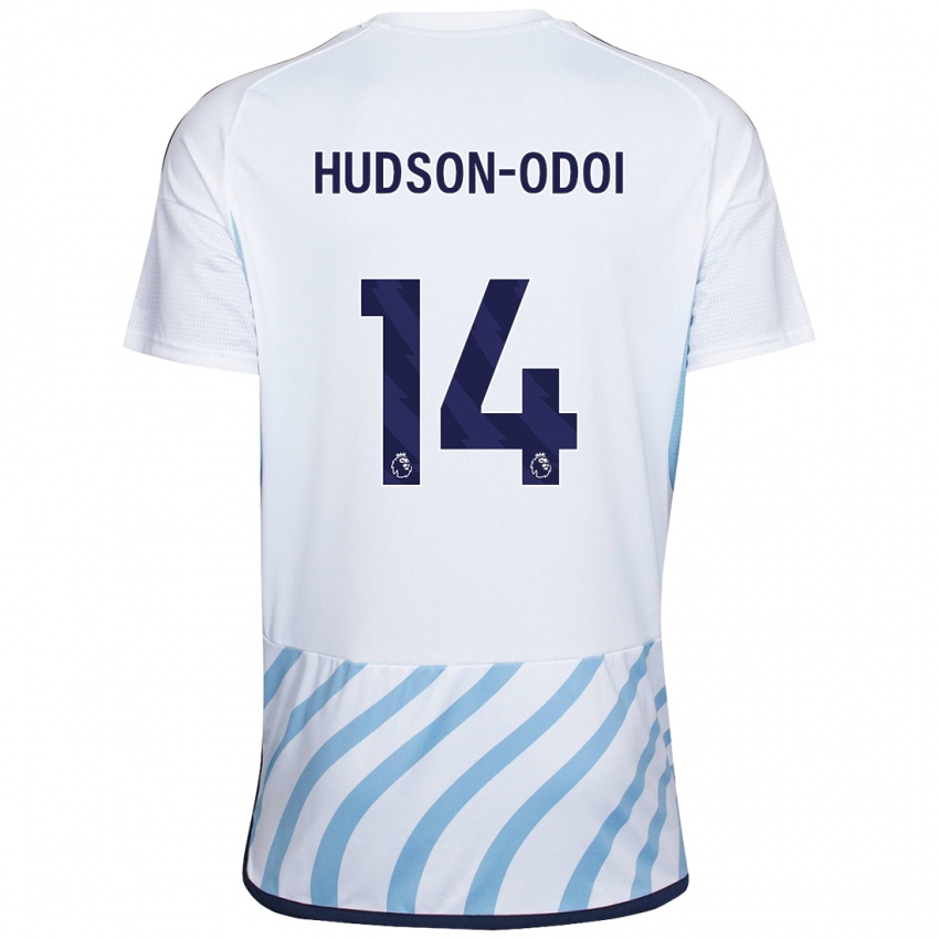 Criança Camisola Callum Hudson-Odoi #14 Branco Azul Alternativa 2023/24 Camisa Brasil