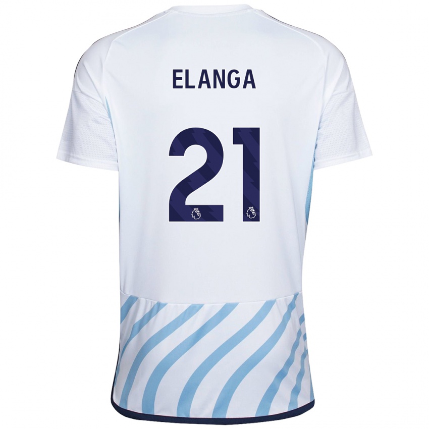 Criança Camisola Anthony Elanga #21 Branco Azul Alternativa 2023/24 Camisa Brasil