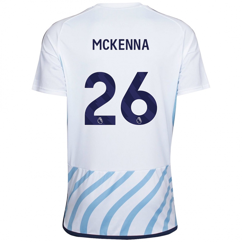 Criança Camisola Scott Mckenna #26 Branco Azul Alternativa 2023/24 Camisa Brasil