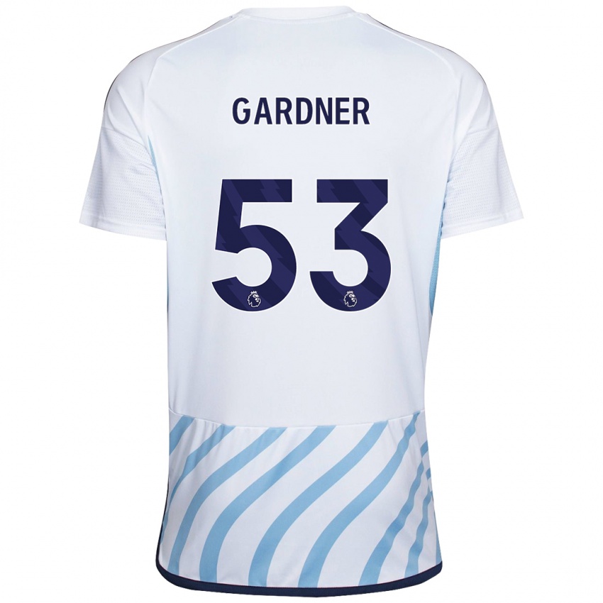 Criança Camisola Joe Gardner #53 Branco Azul Alternativa 2023/24 Camisa Brasil