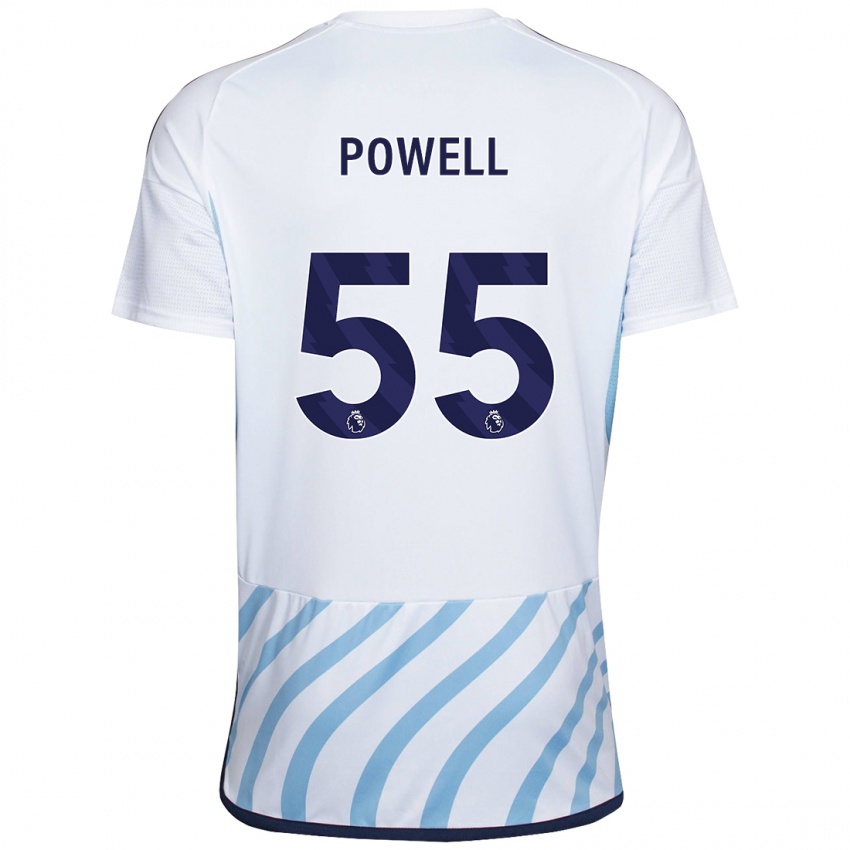 Criança Camisola Josh Powell #55 Branco Azul Alternativa 2023/24 Camisa Brasil