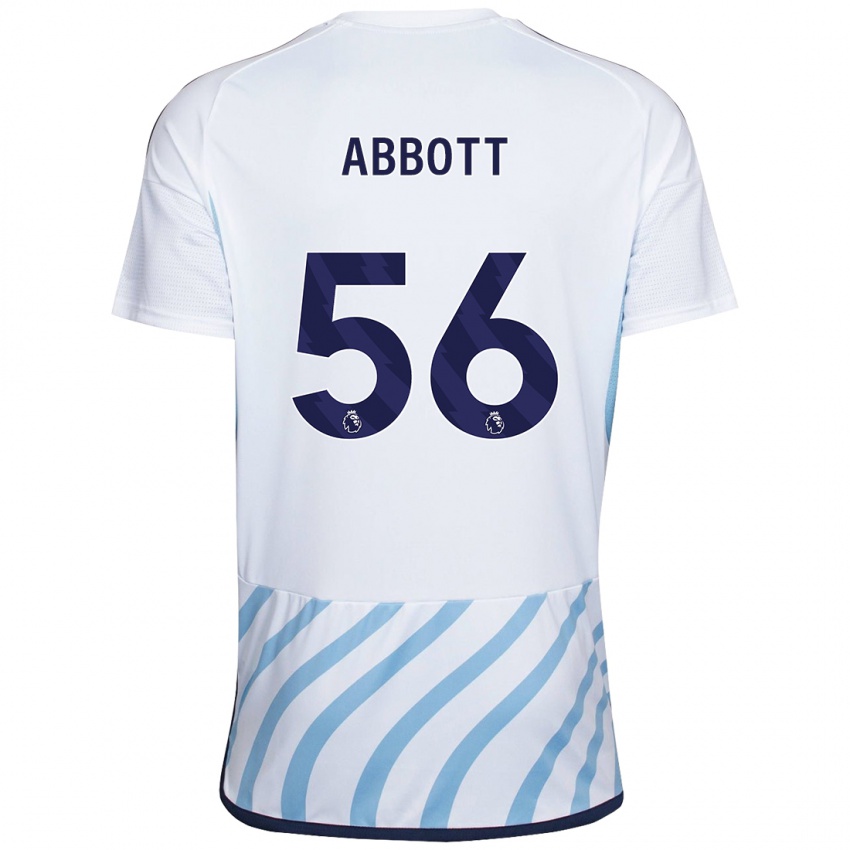 Criança Camisola Zach Abbott #56 Branco Azul Alternativa 2023/24 Camisa Brasil