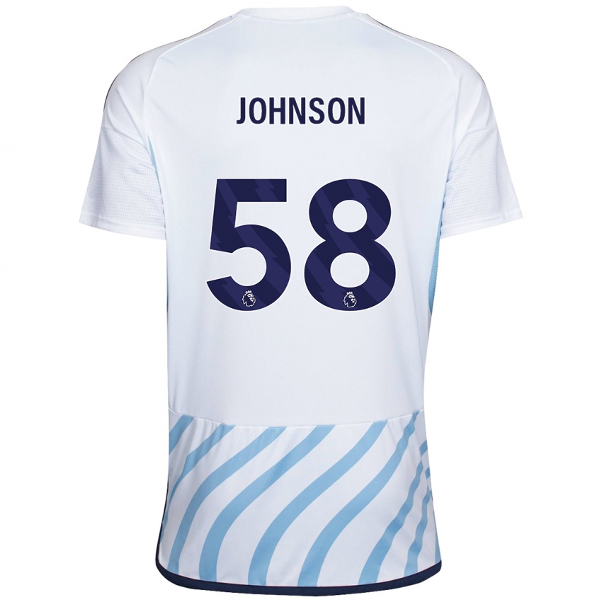 Criança Camisola Pharrell Johnson #58 Branco Azul Alternativa 2023/24 Camisa Brasil