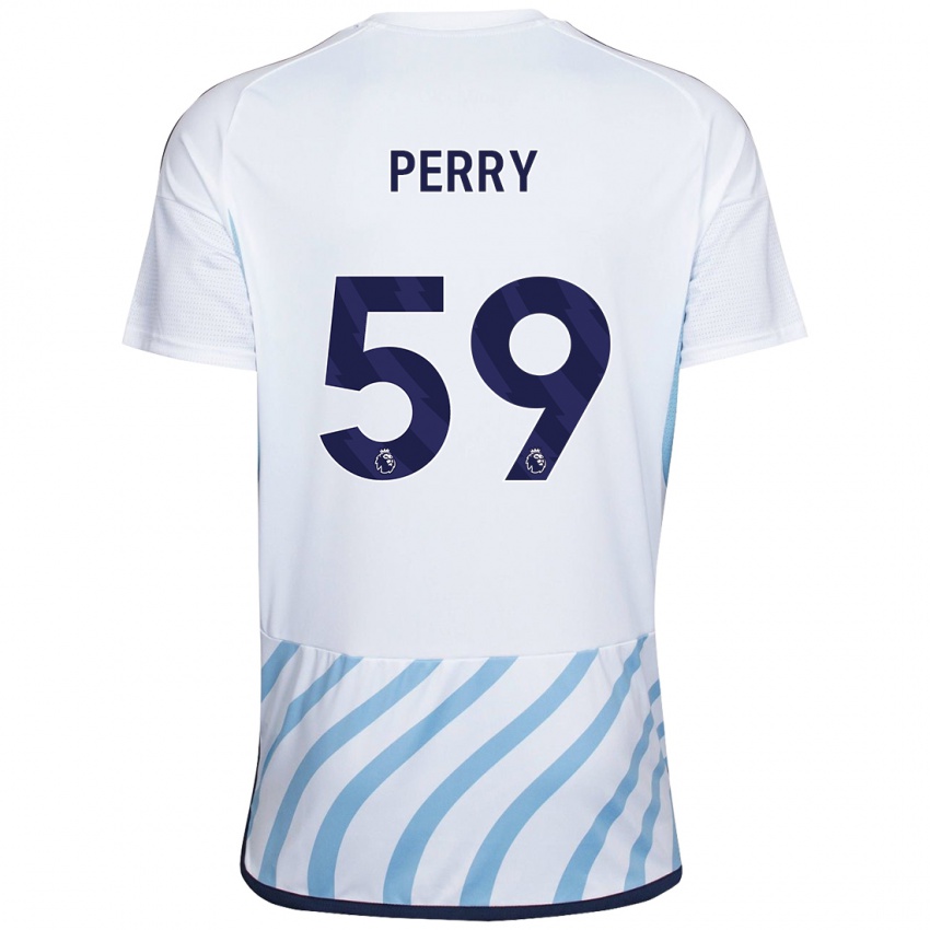 Criança Camisola Ben Perry #59 Branco Azul Alternativa 2023/24 Camisa Brasil