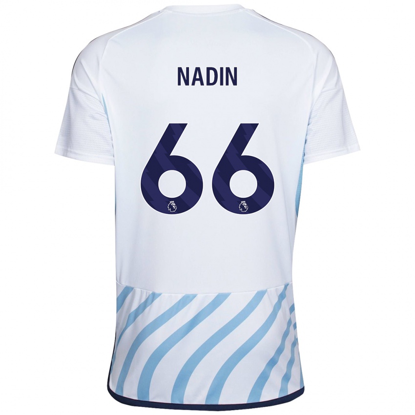 Criança Camisola Jack Nadin #66 Branco Azul Alternativa 2023/24 Camisa Brasil