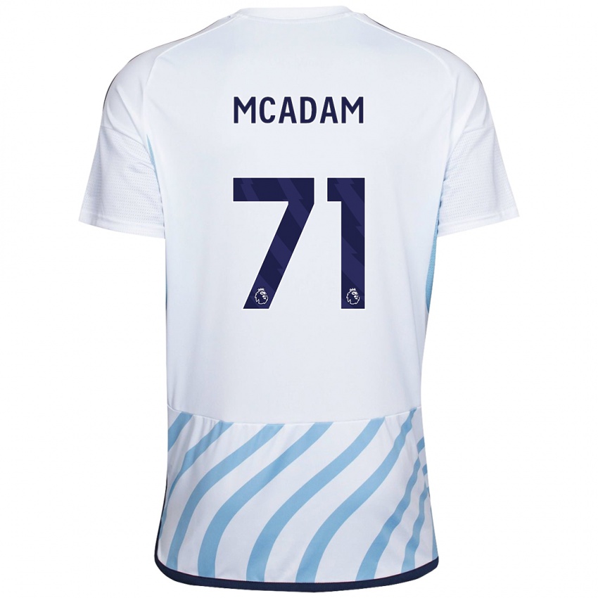 Criança Camisola Kyle Mcadam #71 Branco Azul Alternativa 2023/24 Camisa Brasil