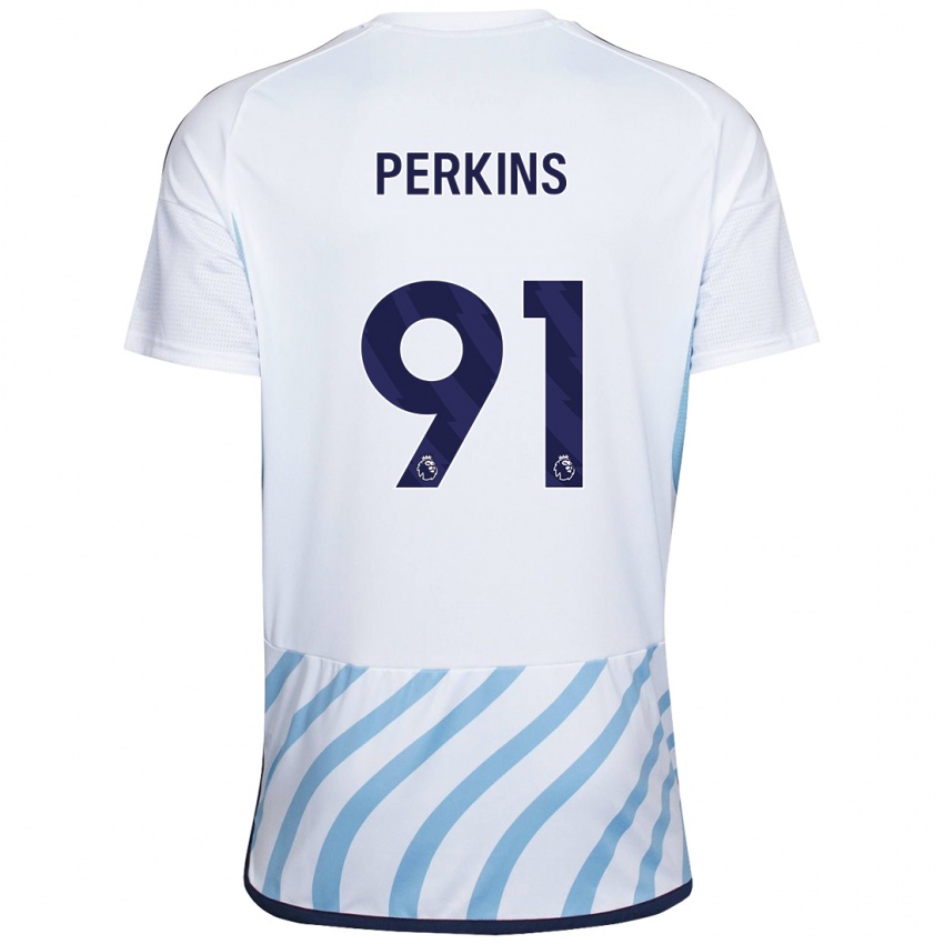 Criança Camisola Jack Perkins #91 Branco Azul Alternativa 2023/24 Camisa Brasil