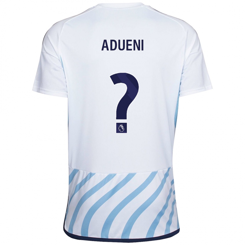 Criança Camisola Kevin Adueni #0 Branco Azul Alternativa 2023/24 Camisa Brasil