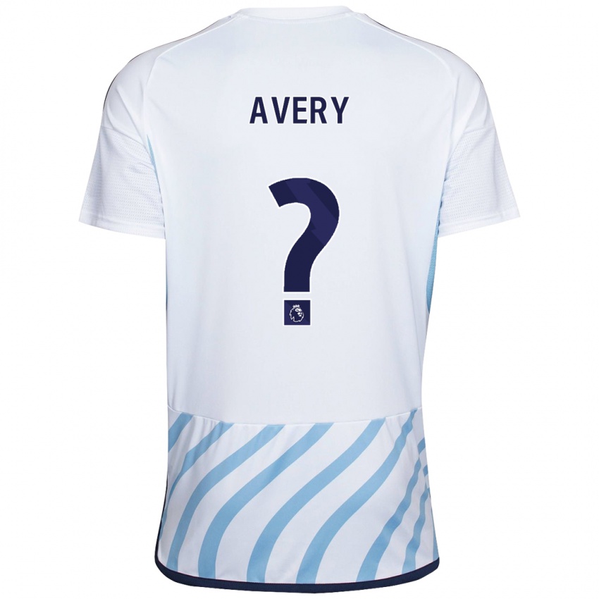 Criança Camisola Theo Avery #0 Branco Azul Alternativa 2023/24 Camisa Brasil