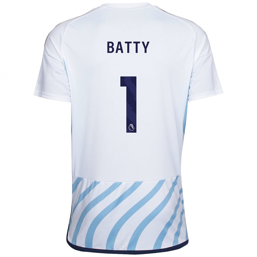 Criança Camisola Emily Batty #1 Branco Azul Alternativa 2023/24 Camisa Brasil