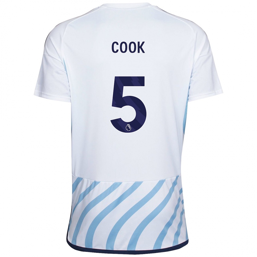 Criança Camisola Olivia Cook #5 Branco Azul Alternativa 2023/24 Camisa Brasil