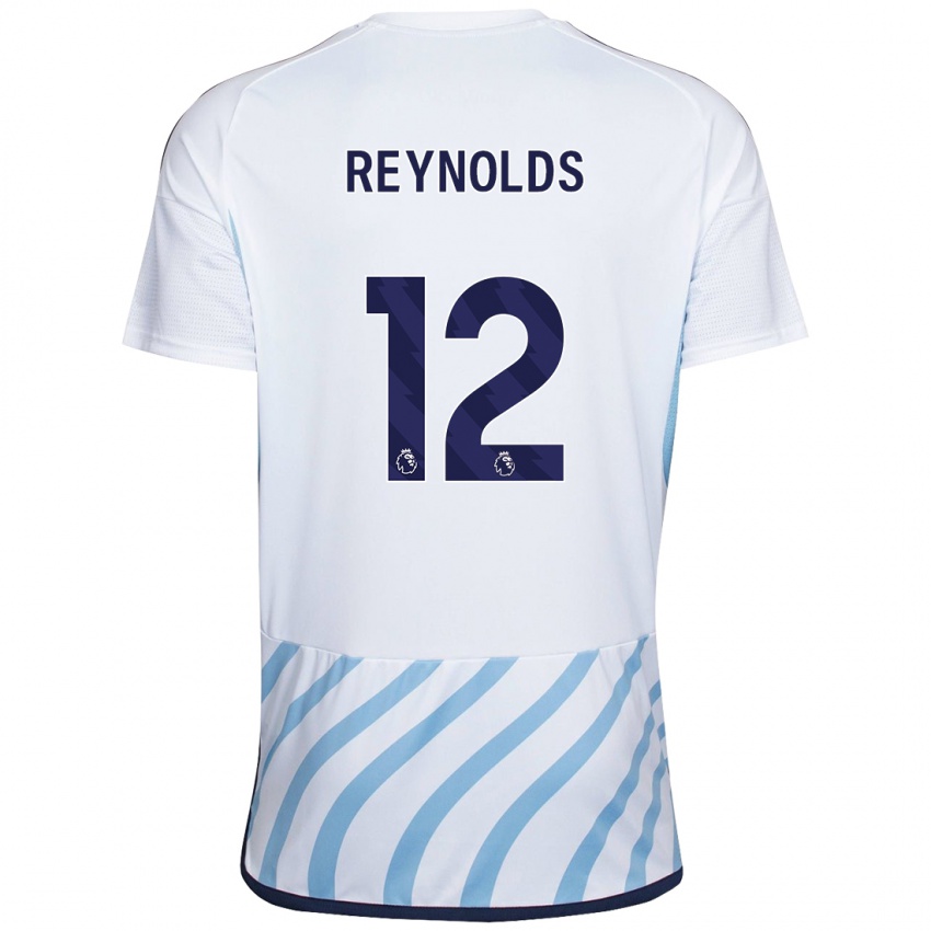 Criança Camisola Niamh Reynolds #12 Branco Azul Alternativa 2023/24 Camisa Brasil