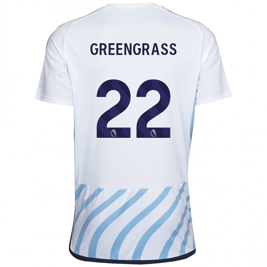 Criança Camisola Charlotte Greengrass #22 Branco Azul Alternativa 2023/24 Camisa Brasil