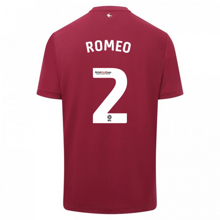 Criança Camisola Mahlon Romeo #2 Vermelho Alternativa 2023/24 Camisa Brasil