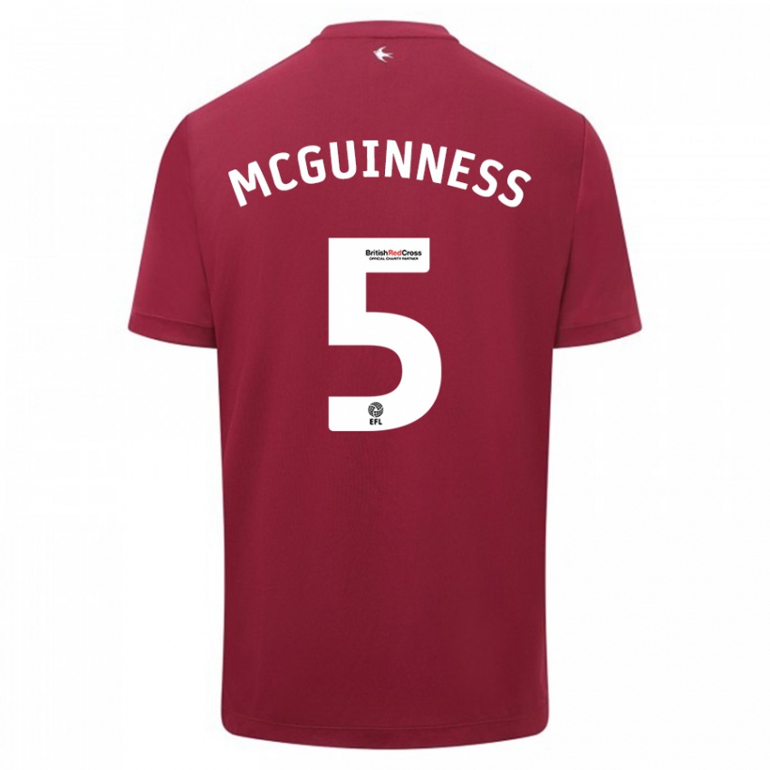 Criança Camisola Mark Mcguinness #5 Vermelho Alternativa 2023/24 Camisa Brasil