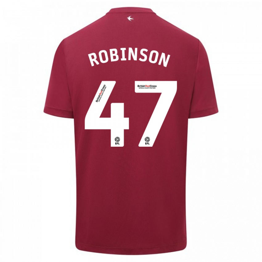 Criança Camisola Callum Robinson #47 Vermelho Alternativa 2023/24 Camisa Brasil