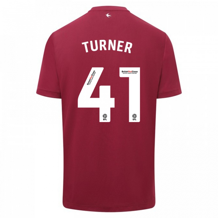 Criança Camisola Matthew Turner #41 Vermelho Alternativa 2023/24 Camisa Brasil