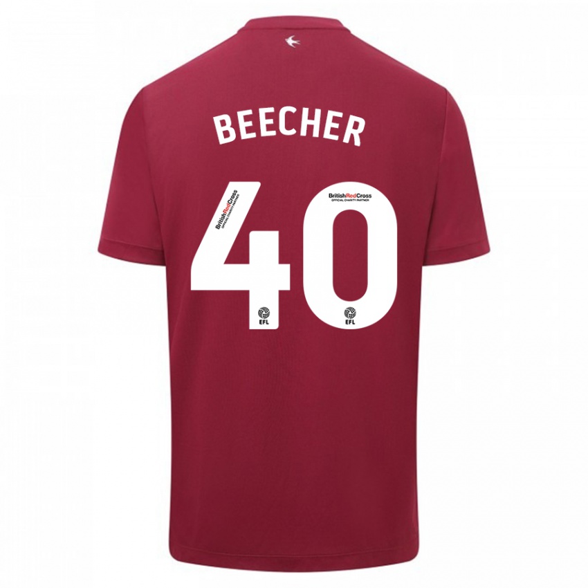 Criança Camisola Josh Beecher #40 Vermelho Alternativa 2023/24 Camisa Brasil