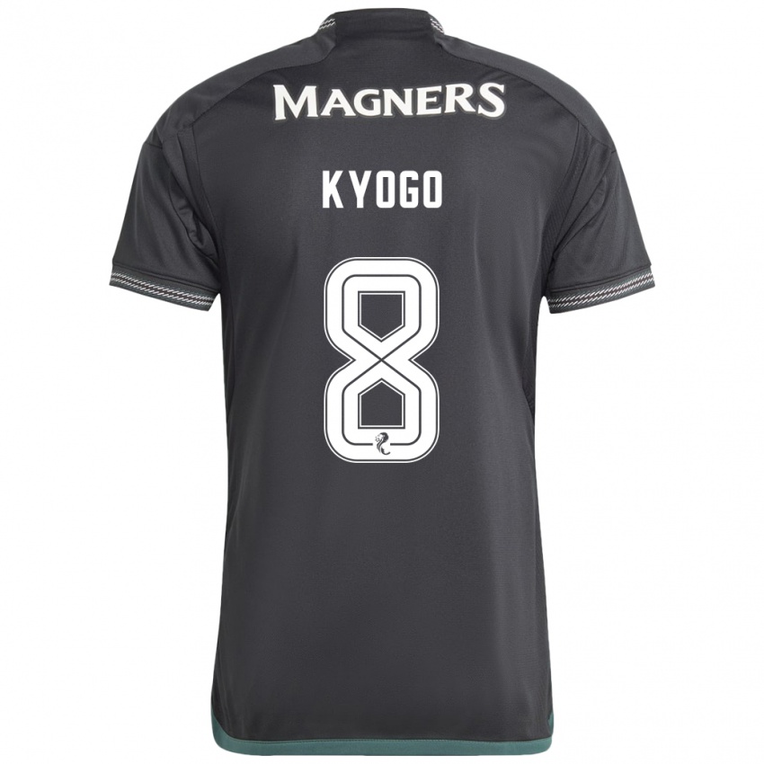 Criança Camisola Kyogo Furuhashi #8 Preto Alternativa 2023/24 Camisa Brasil