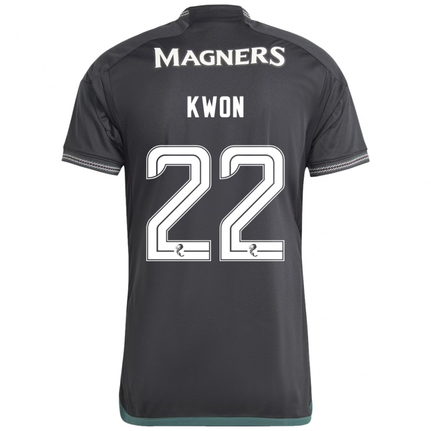 Criança Camisola Hyeok-Kyu Kwon #22 Preto Alternativa 2023/24 Camisa Brasil