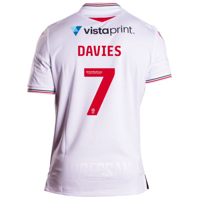 Criança Camisola Jordan Davies #7 Branco Alternativa 2023/24 Camisa Brasil