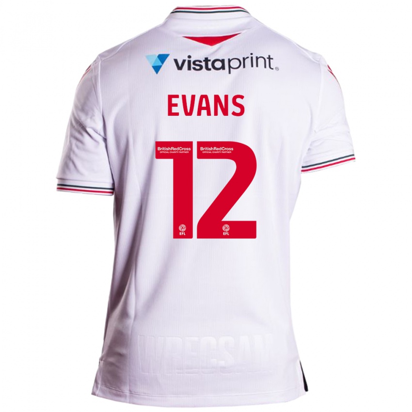 Criança Camisola George Evans #12 Branco Alternativa 2023/24 Camisa Brasil