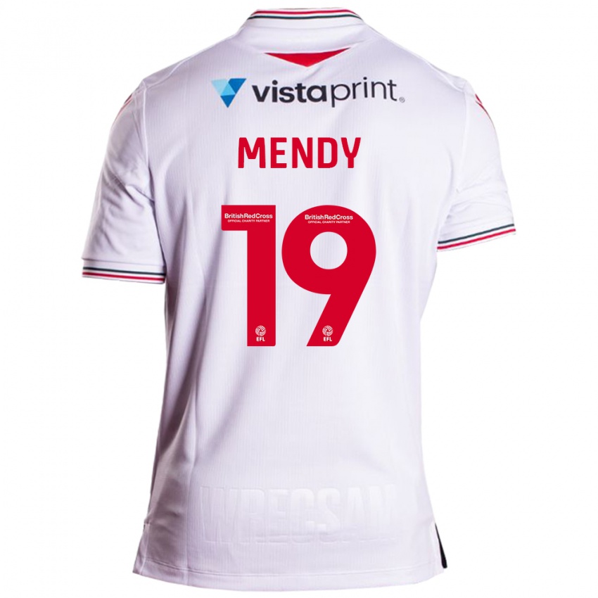 Criança Camisola Jacob Mendy #19 Branco Alternativa 2023/24 Camisa Brasil