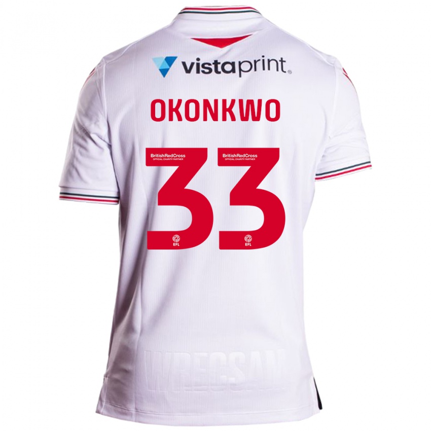 Criança Camisola Arthur Okonkwo #33 Branco Alternativa 2023/24 Camisa Brasil
