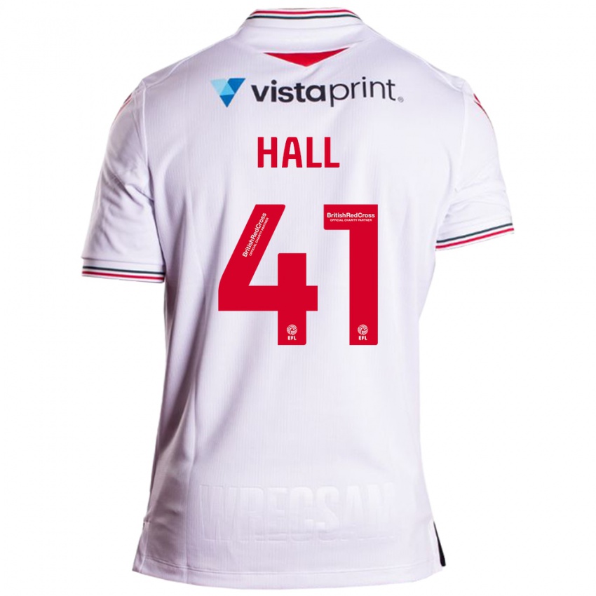 Criança Camisola Liam Hall #41 Branco Alternativa 2023/24 Camisa Brasil