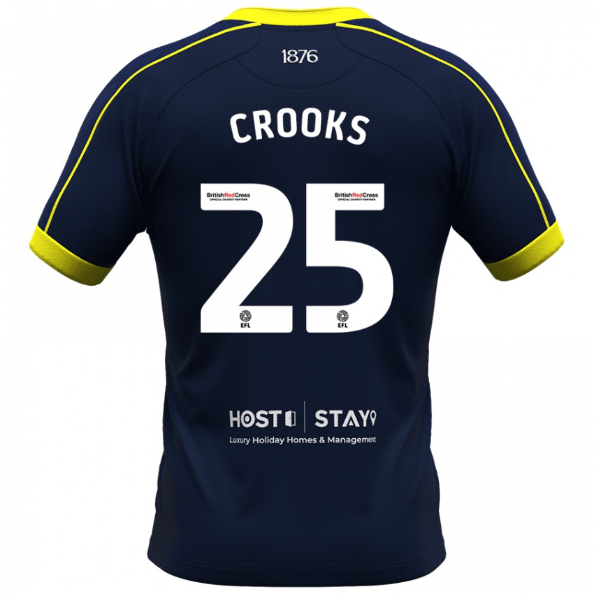 Criança Camisola Matt Crooks #25 Marinha Alternativa 2023/24 Camisa Brasil