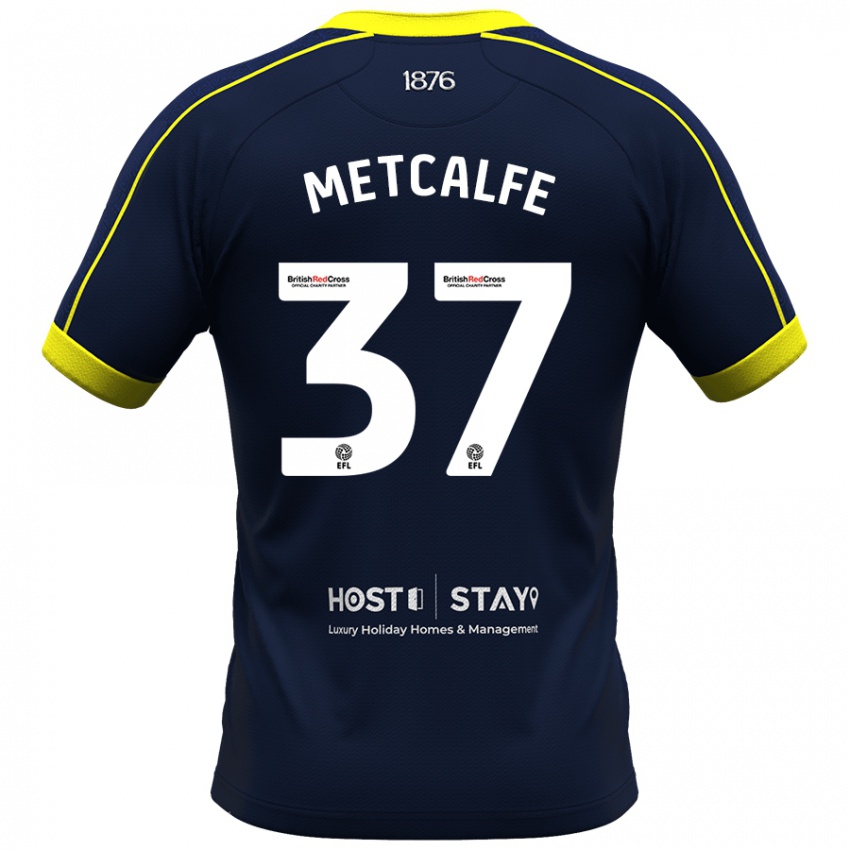 Criança Camisola Max Metcalfe #37 Marinha Alternativa 2023/24 Camisa Brasil