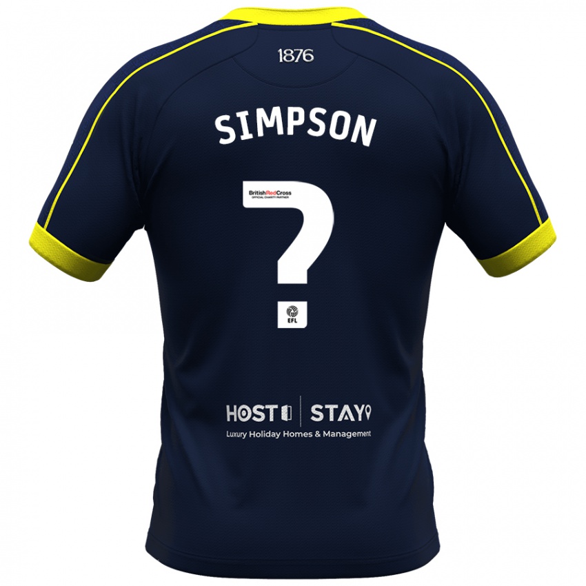 Criança Camisola Cameron Simpson #0 Marinha Alternativa 2023/24 Camisa Brasil