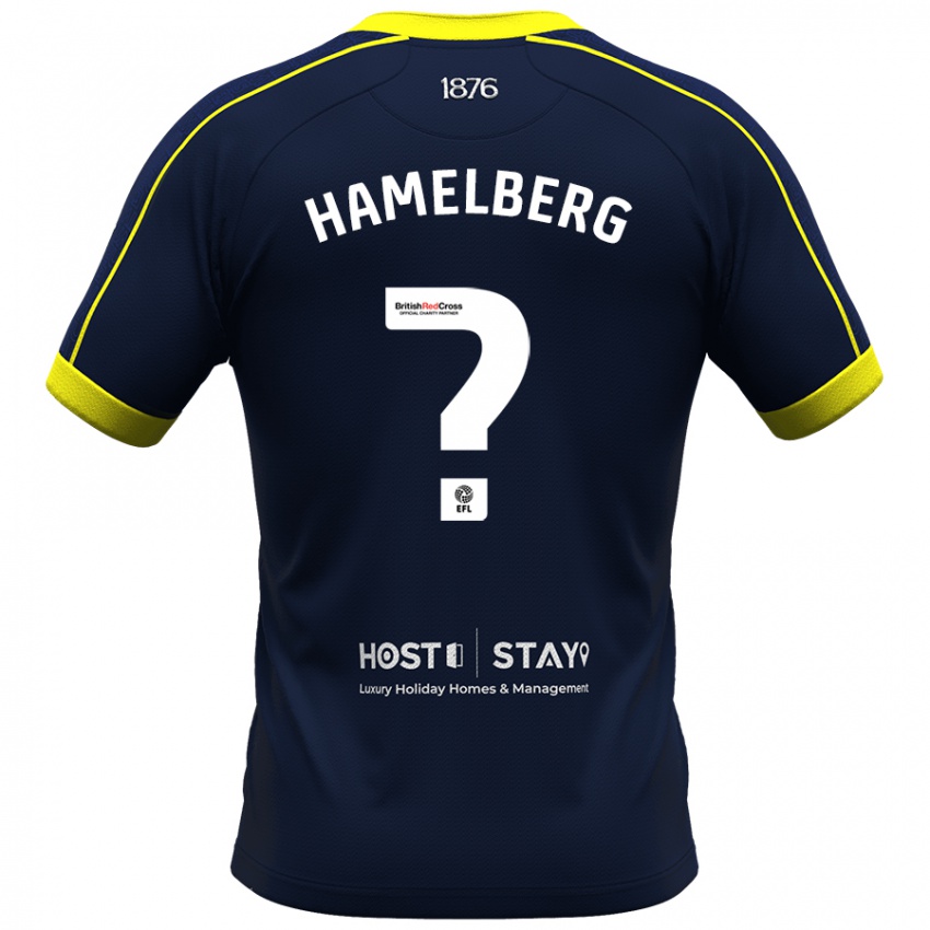 Criança Camisola Eric Hamelberg #0 Marinha Alternativa 2023/24 Camisa Brasil