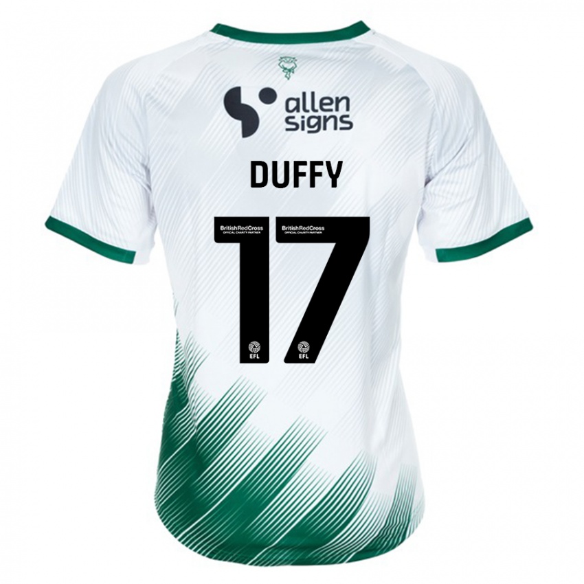 Criança Camisola Dylan Duffy #17 Branco Alternativa 2023/24 Camisa Brasil