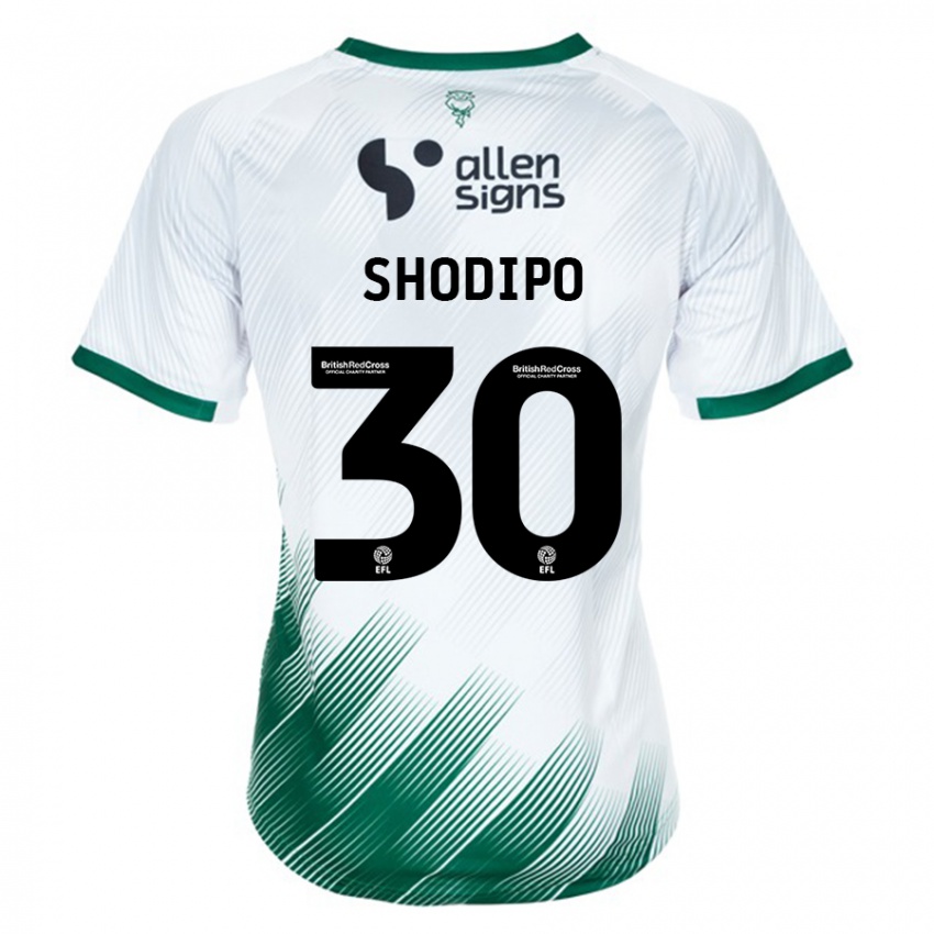 Criança Camisola Olamide Shodipo #30 Branco Alternativa 2023/24 Camisa Brasil