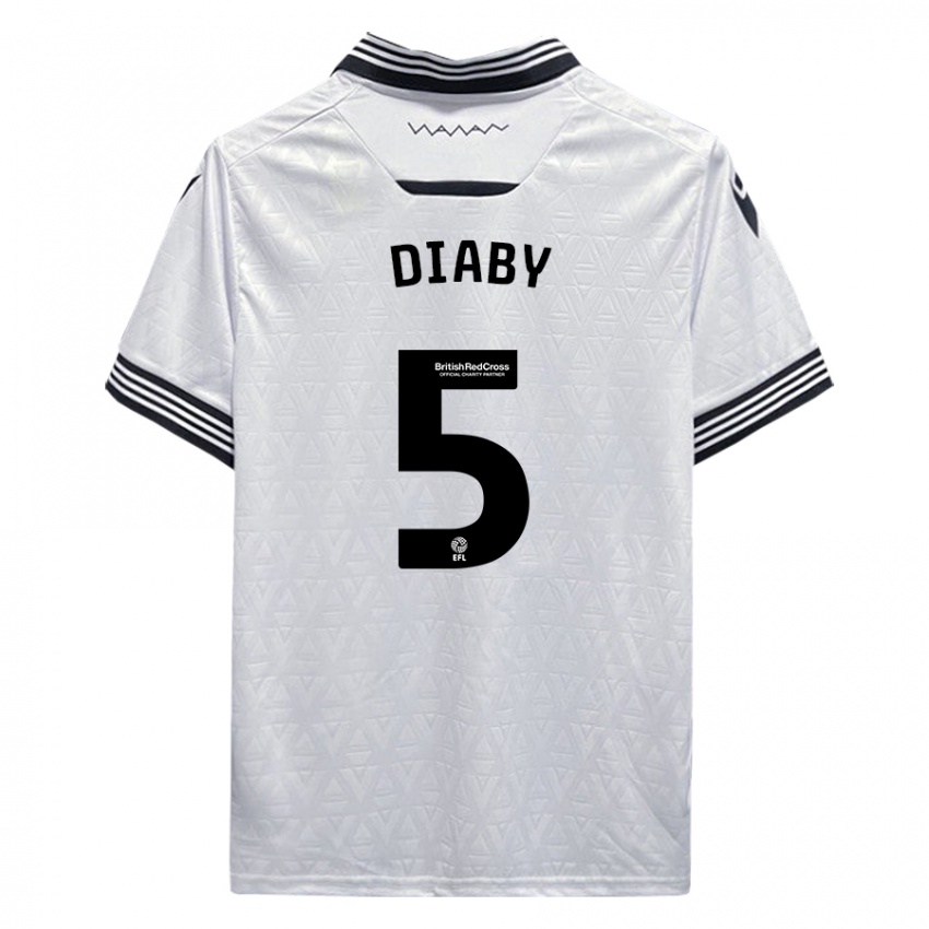 Criança Camisola Bambo Diaby #5 Branco Alternativa 2023/24 Camisa Brasil