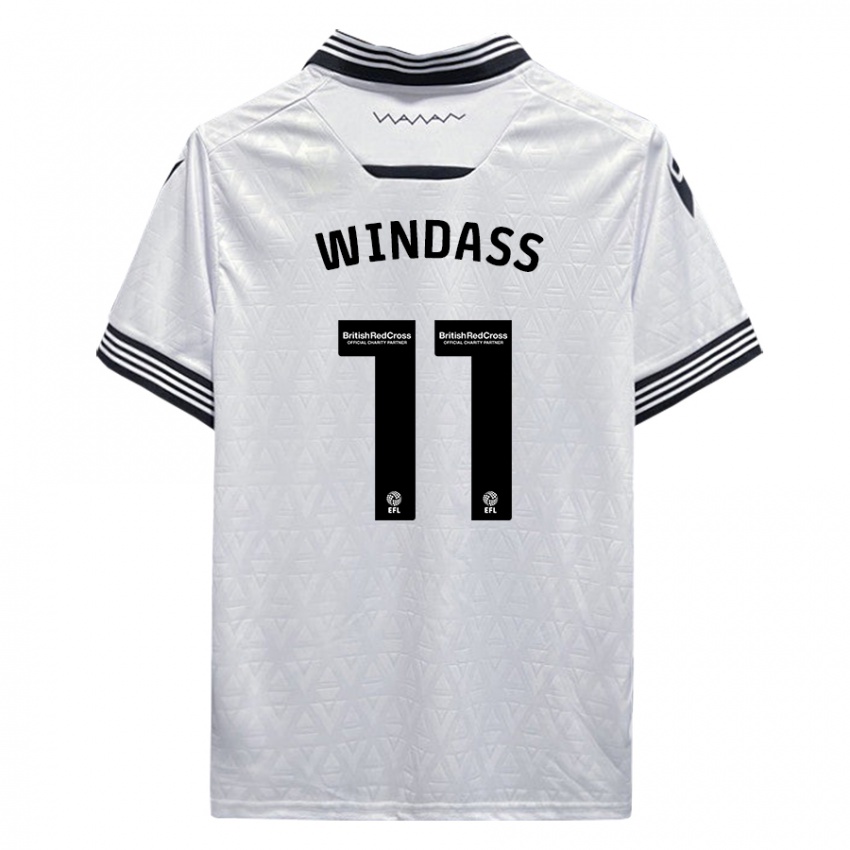 Criança Camisola Josh Windass #11 Branco Alternativa 2023/24 Camisa Brasil