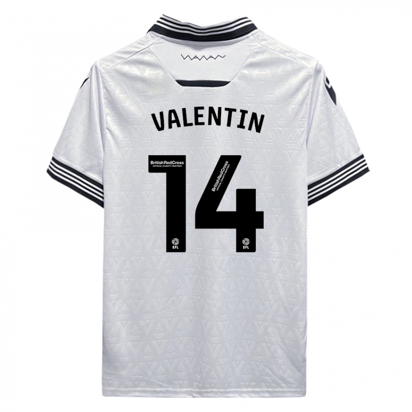 Criança Camisola Pol Valentín #14 Branco Alternativa 2023/24 Camisa Brasil