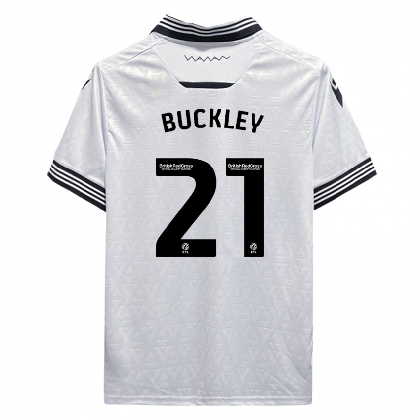 Criança Camisola John Buckley #21 Branco Alternativa 2023/24 Camisa Brasil