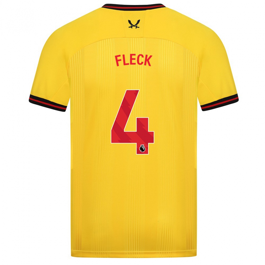 Criança Camisola John Fleck #4 Amarelo Alternativa 2023/24 Camisa Brasil