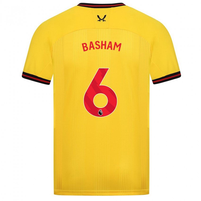 Criança Camisola Chris Basham #6 Amarelo Alternativa 2023/24 Camisa Brasil