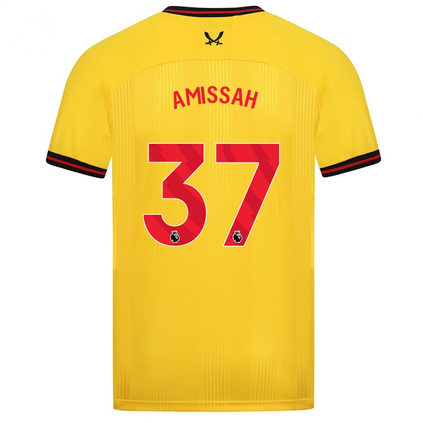 Criança Camisola Jordan Amissah #37 Amarelo Alternativa 2023/24 Camisa Brasil