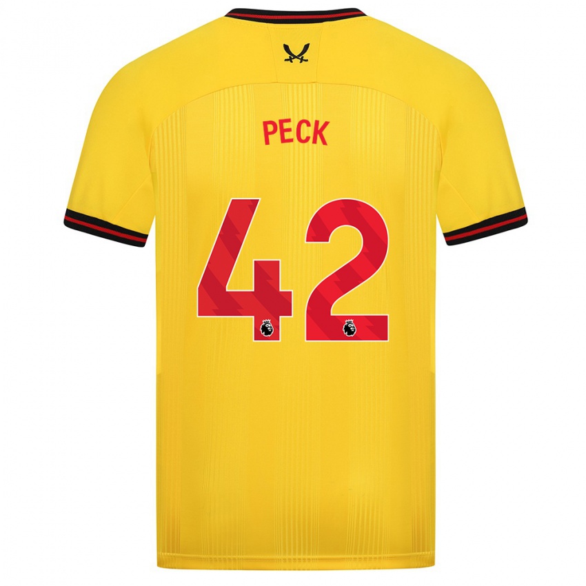 Criança Camisola Sydie Peck #42 Amarelo Alternativa 2023/24 Camisa Brasil